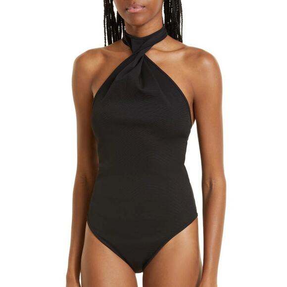 Gauge81 Nashvi Black Twisted Halter Neck Sleeveless Bodysuit Size XS - Picture 1 of 7